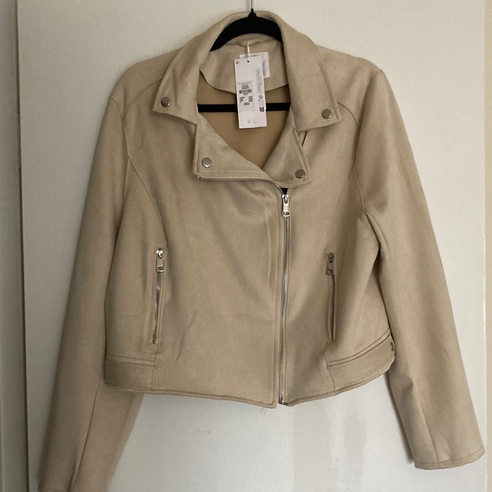 NWT Faux Suede Women’s Cream Jacket